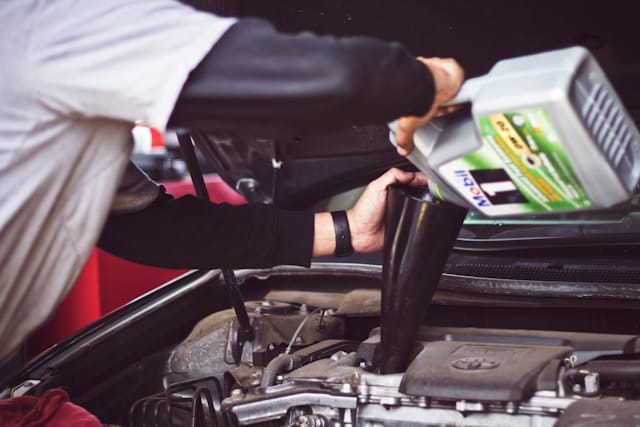 Automotive accessories and parts on display
